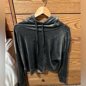 Aerie cropped velour sweatshirt